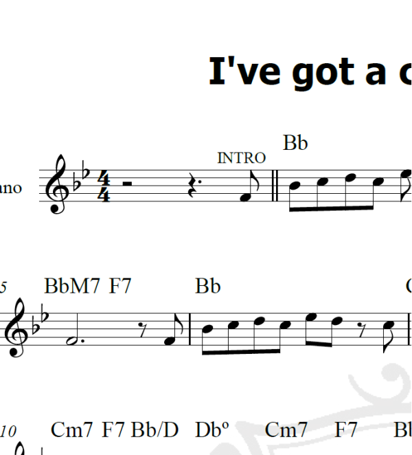 I've got a crush on you - Piano