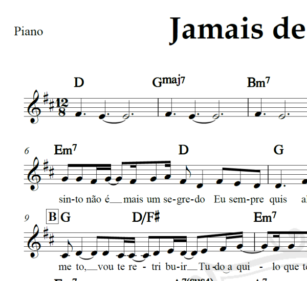 Jamais deixarei você - Bruna Karla - Piano/Vocal