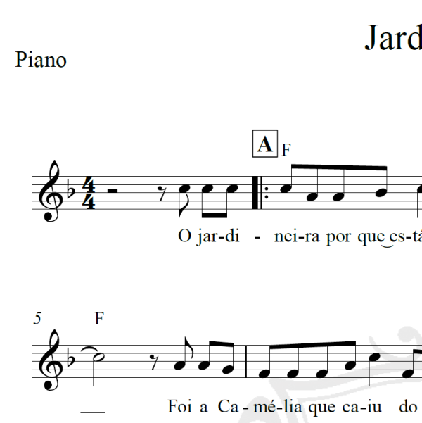 Jardineira - Piano/Vocal