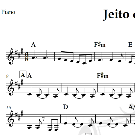 Jeito de mato - Paula Fernandes e Almir Sater - Piano