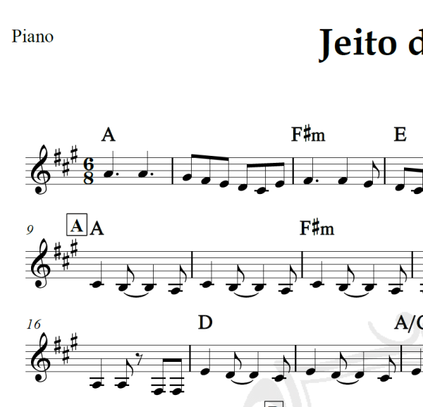 Jeito de mato - Paula Fernandes e Almir Sater - Piano