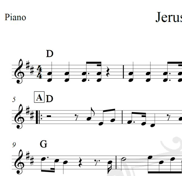 Jerusalema - Piano