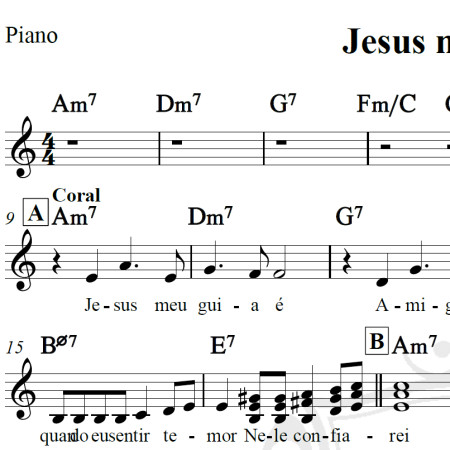 Jesus meu guia é - Raiz Coral - Piano/Vocal