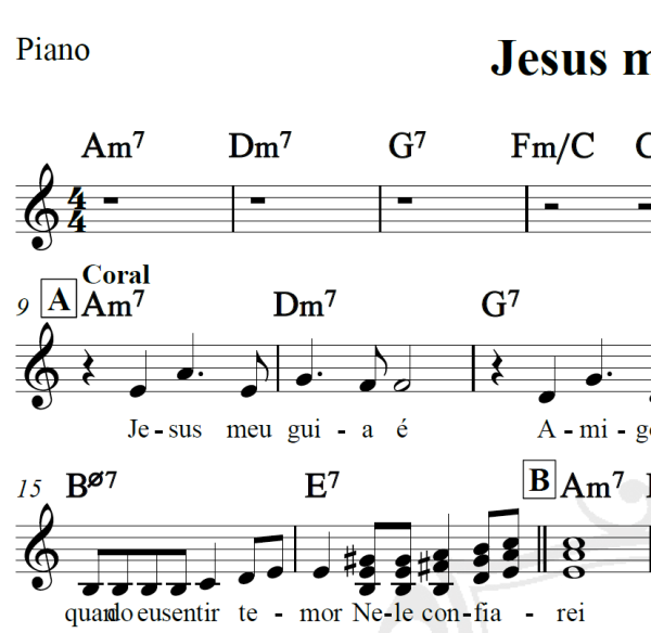 Jesus meu guia é - Raiz Coral - Piano/Vocal