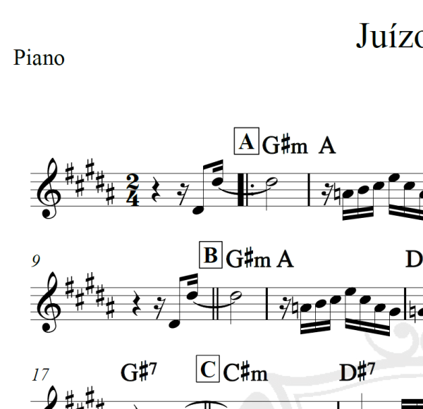 Juízo final - Piano