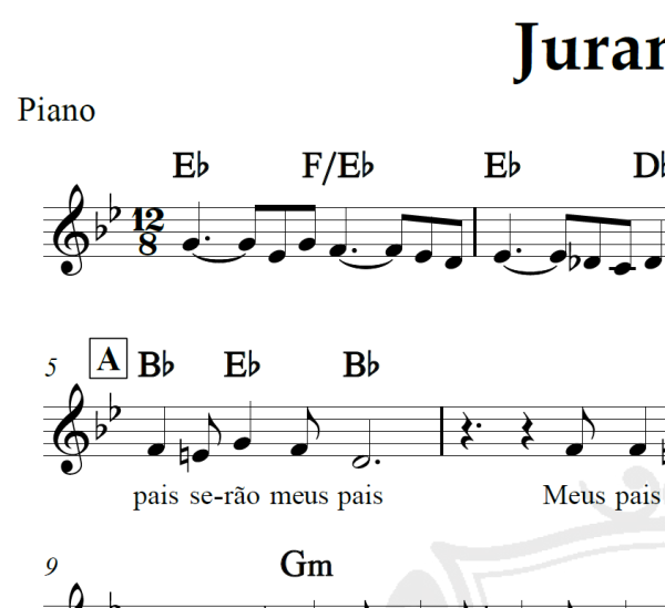 Juramento - Padre Zezinho - Piano/Vocal