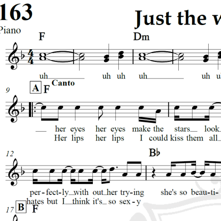 Just the way you are - Bruno Mars - Piano/Vocal