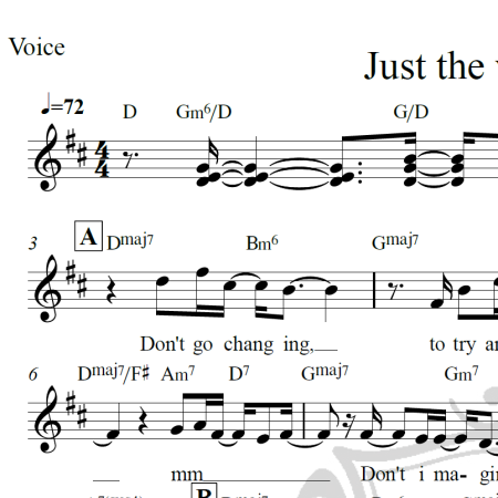 Just the way you are - Billy Joel - Piano/Vocal