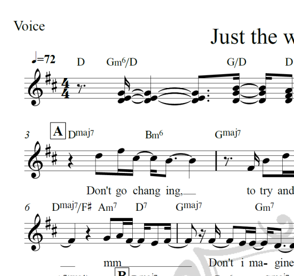 Just the way you are - Billy Joel - Piano/Vocal