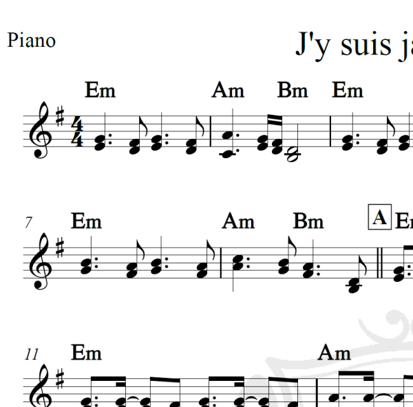 J'y suis jamais allé - Yann Tiersen - Piano