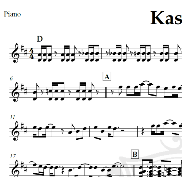 Kashmir - Led Zeppelin - Piano