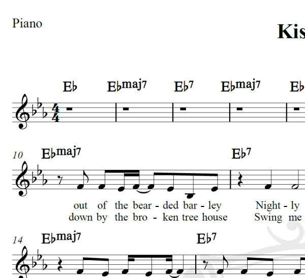 Kiss me - Sixpence none the richer - Piano/Vocal