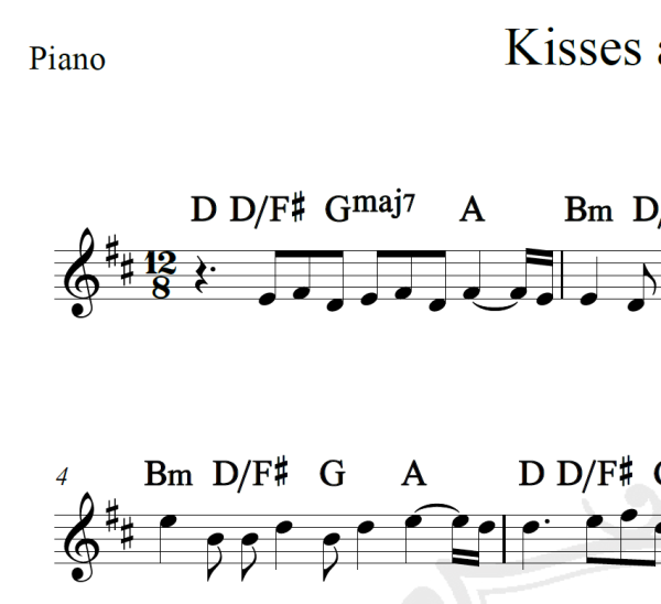 Kisses and Cake - John Powell - Piano