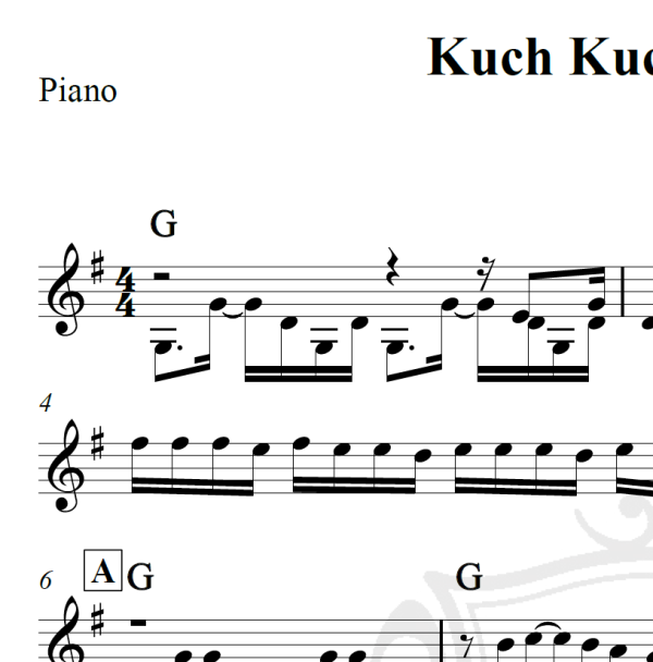 Kuch Kuch Hota Hai - Piano