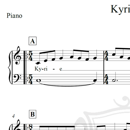Kyrie VIII - Piano/Vocal