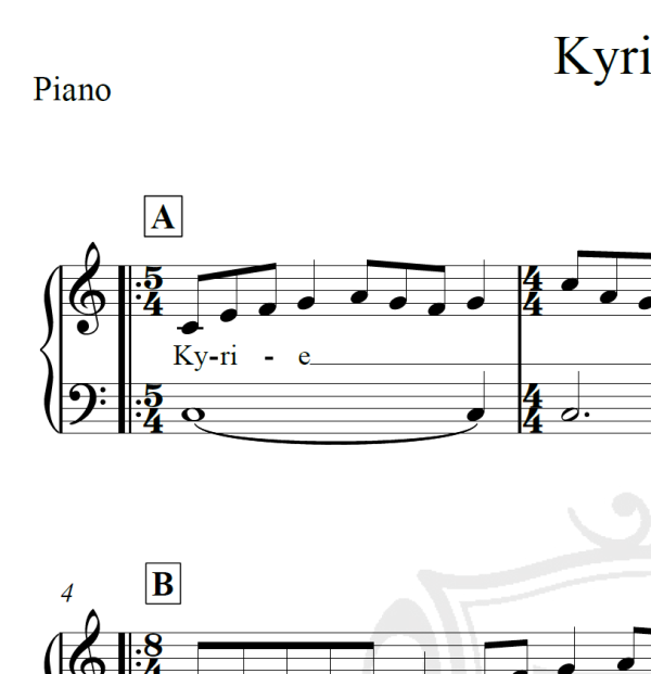 Kyrie VIII - Piano/Vocal