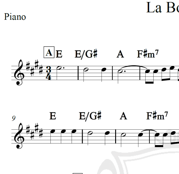 La Bohème - Puccini - Piano