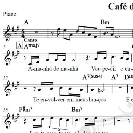 Café da manhã - Roberto Carlos - Piano/Vocal