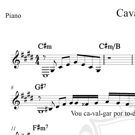 Cavalgada - Roberto Carlos- Piano/Vocal