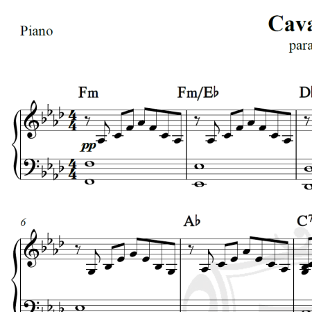 Cavalgada - Roberto Carlos - Arranjo Piano