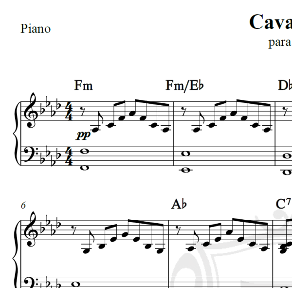 Cavalgada - Roberto Carlos - Arranjo Piano