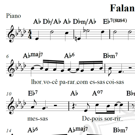 Falando sério - Roberto Carlos - Piano/Vocal