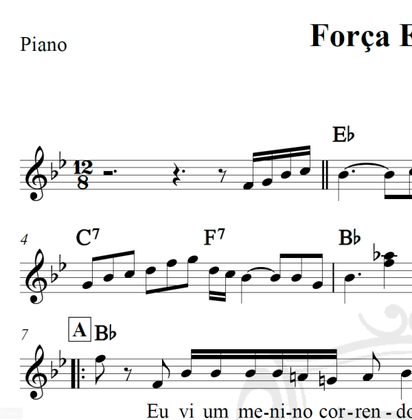 Força Estranha - Roberto Carlos - Piano/Vocal