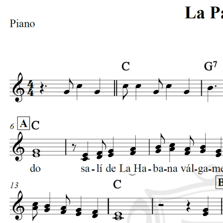 La Paloma - Piano/Vocal