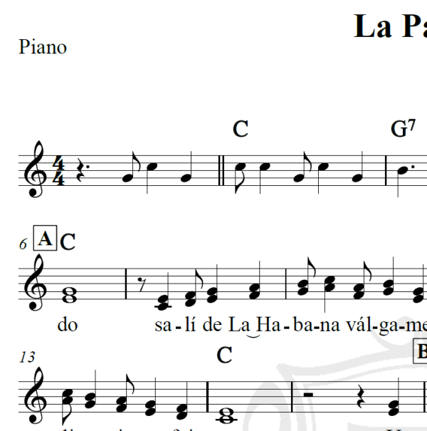 La Paloma - Piano/Vocal