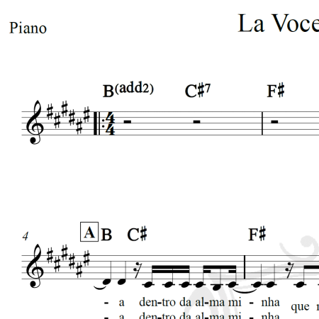 La Voce di Maria - Piano/Vocal