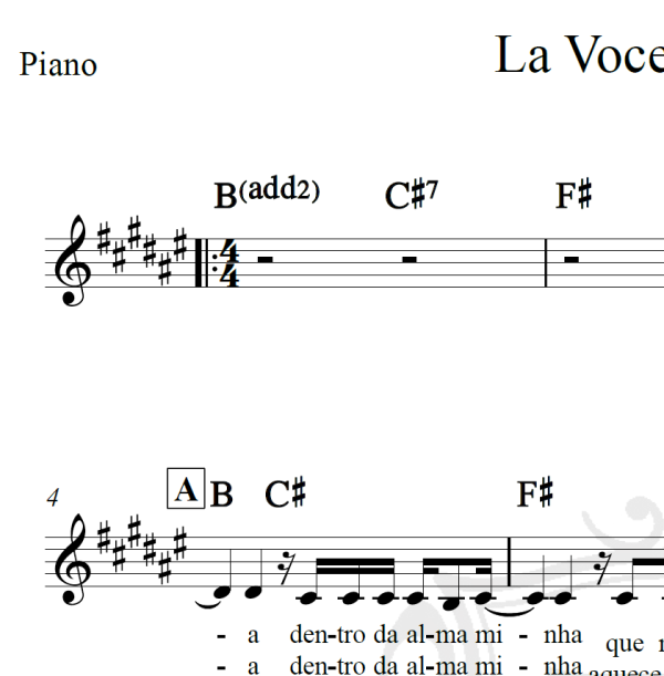 La Voce di Maria - Piano/Vocal