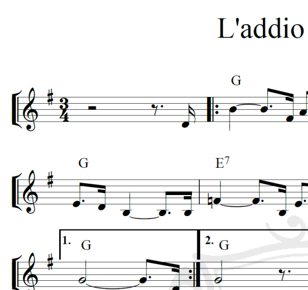 L'addio a Napoli - Piano