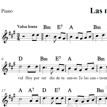 Las mañanitas - Piano/Vocal