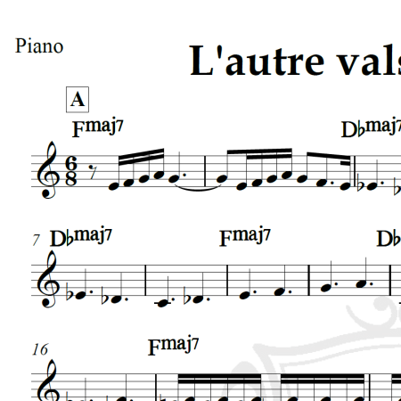 L'autre valse d'Amelie - Yann Tiersen - Piano