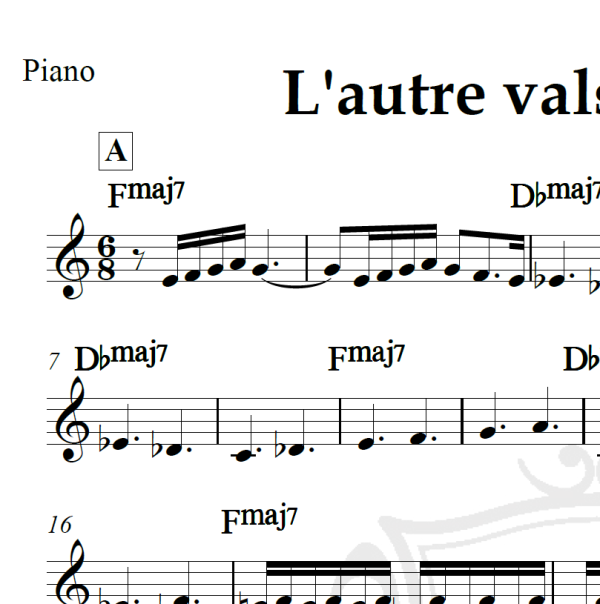 L'autre valse d'Amelie - Yann Tiersen - Piano