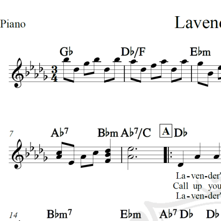 Lavender's blue - Piano