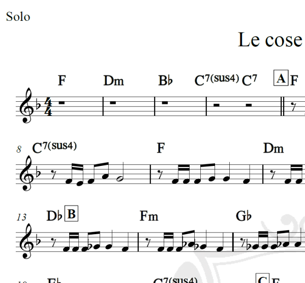 Le cose che vivi - Laura Pausini - Piano