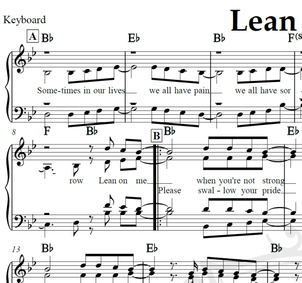 Lean on me - Seal - Arranjo Coral