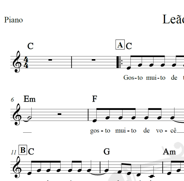 Leãozinho - Caetano Veloso - Piano/Vocal