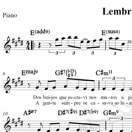 Lembra de mim - Ivan Lins - Piano/Vocal