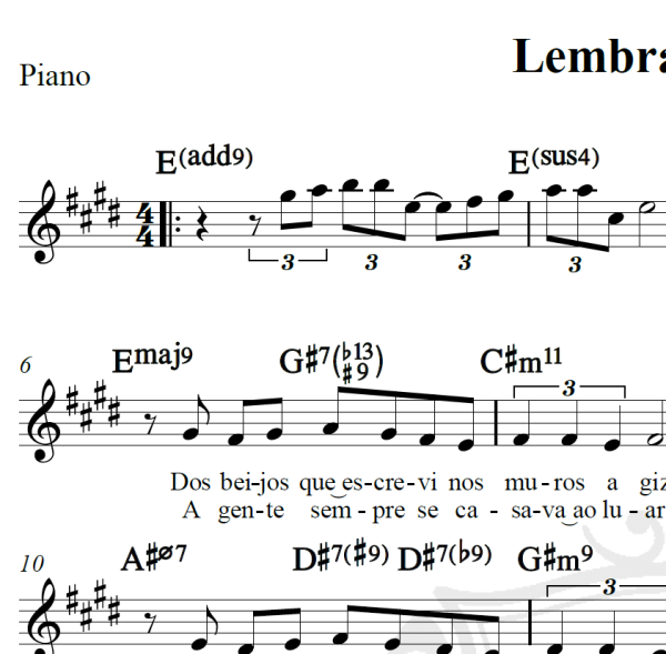 Lembra de mim - Ivan Lins - Piano/Vocal