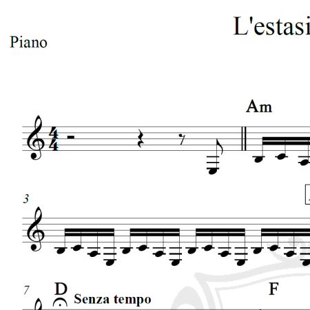 L'estasi dell'oro - Piano