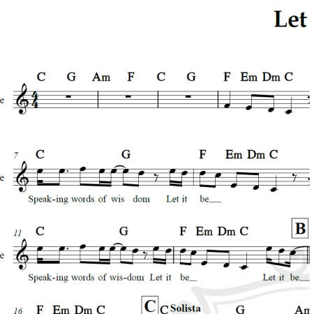 Let it be - The Beatles - Arranjo Coral