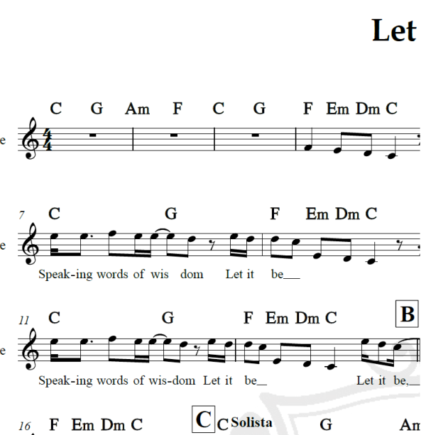 Let it be - The Beatles - Arranjo Coral