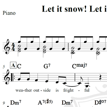 Let it snow! Let it snow! Let it snow! - Piano/Vocal