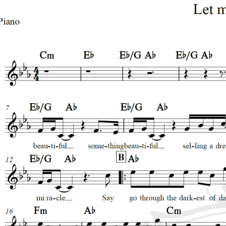 Let me love you - Justin Bieber - Piano/Vocal