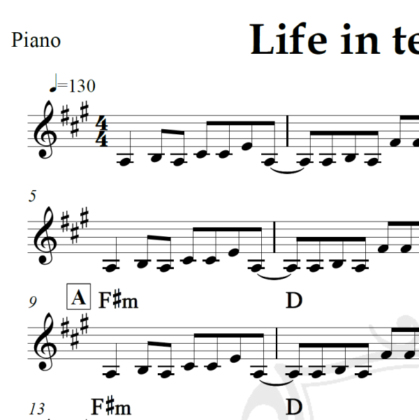 Life in technicolor - Coldplay - Piano