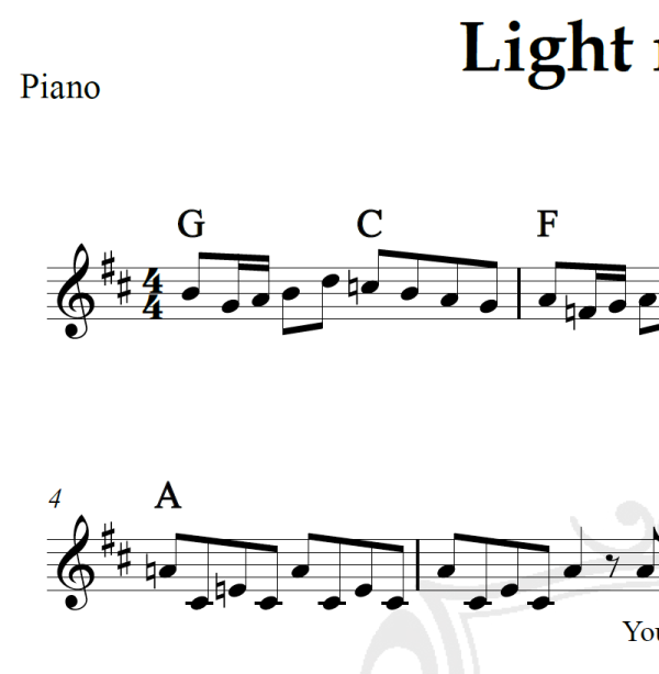 Light my fire - The Doors - Piano/Vocal