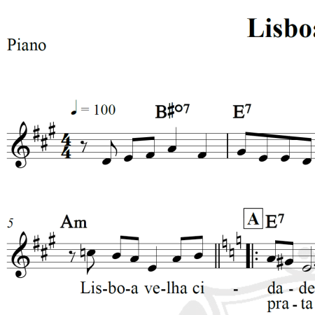 Lisboa antiga - Piano/Vocal