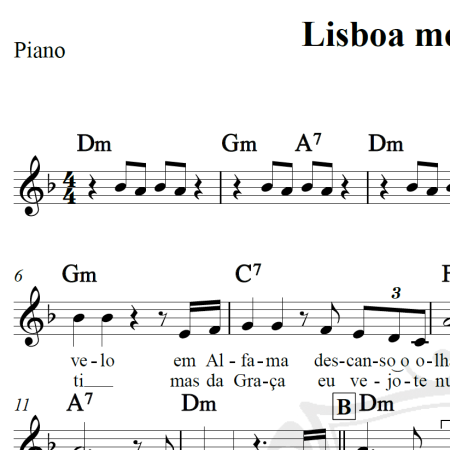 Lisboa menina e moça - Piano/Vocal